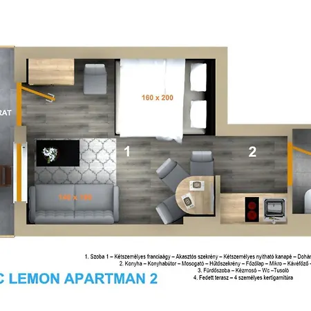 Balatonic Lemon Apartmanhaz Apartmán Siófok