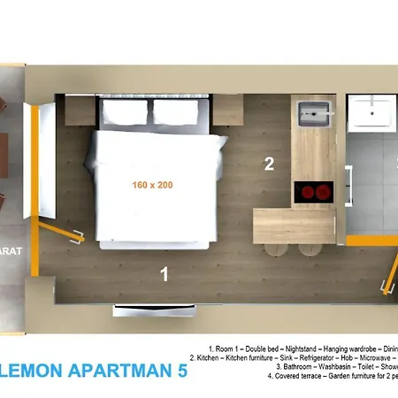 Balatonic Lemon Apartmanhaz Apartmán Siófok