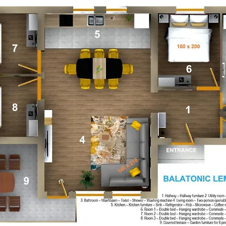 Апартаменты Balatonic Lemon Apartmanhaz Шиофок